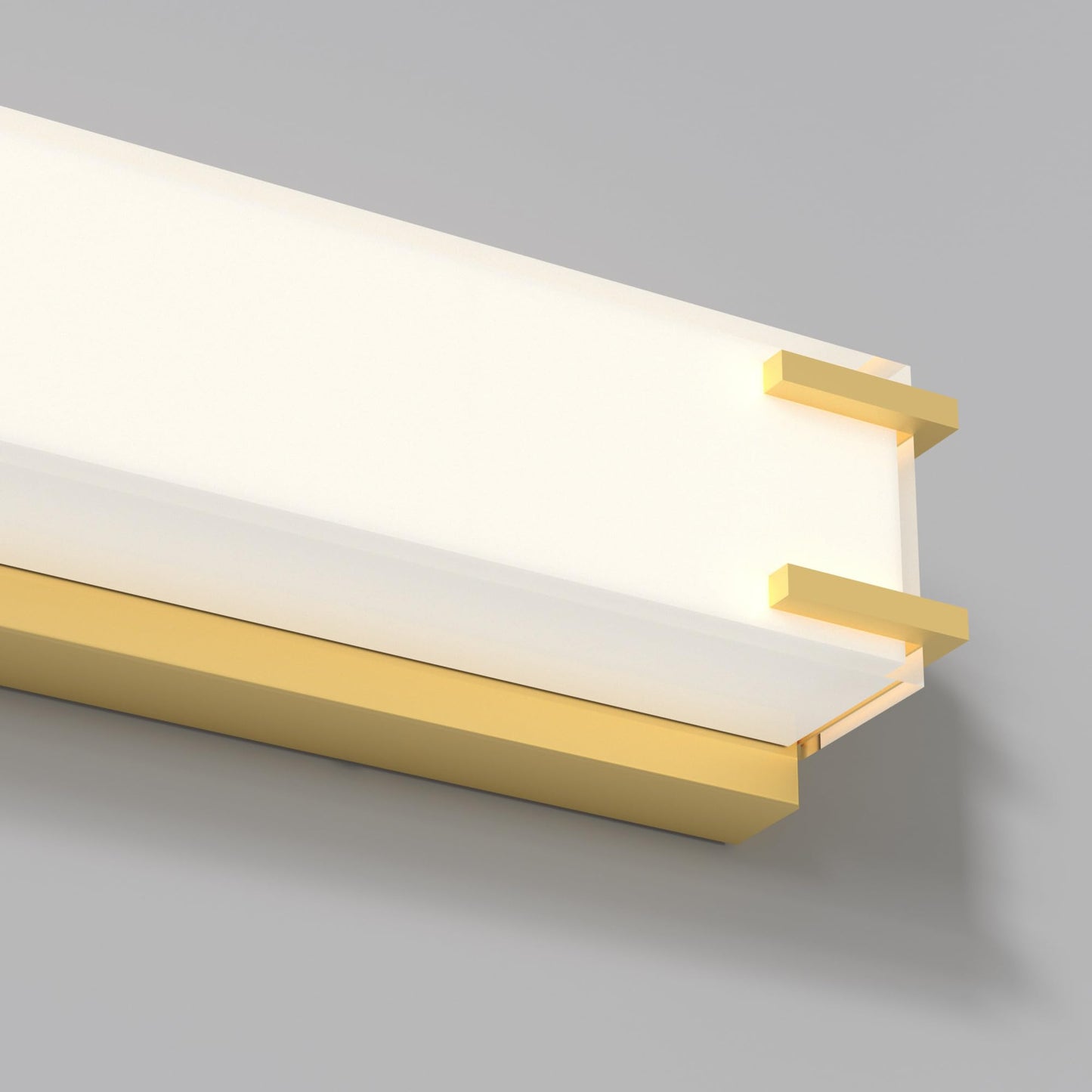 LIGHTINN LED Bathroom Light Fixtures Over Mirror 24.4” Vanity Light with Milky White Lampshade 4000K Daylight Gold Bath Bar (Gold)
