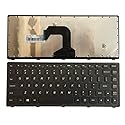 Laptop Replacement Keyboard Fit Lenovo IdeaPad S400 S400T S400U S300 S405 S40-70 S400-IFI S400-ITH M30-70 US Layout with Frame (Black)