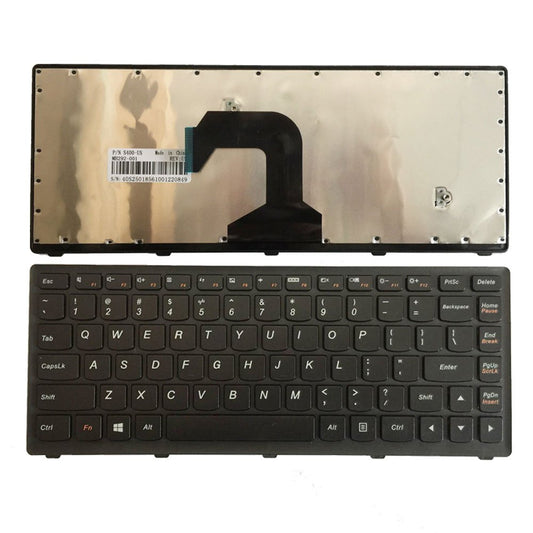 Laptop Replacement Keyboard Fit Lenovo IdeaPad S400 S400T S400U S300 S405 S40-70 S400-IFI S400-ITH M30-70 US Layout with Frame (Black)