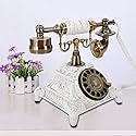 Style Retro Dial Desk Telephone Vintage Rotary Phone Old Fashioned Telephone Handset for Gift Office Home Hotel