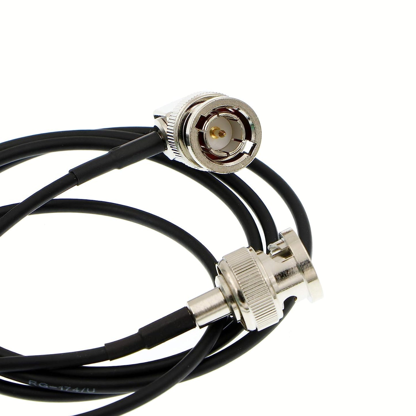 Uonecn MegaFlex HD SDI Cable RG179 BNC Male to Right Angle BNC Cable 75ohm for Blackmagic HyperDeck Shuttle and BMCC BMPC Hyperdeck Cameras 50cm