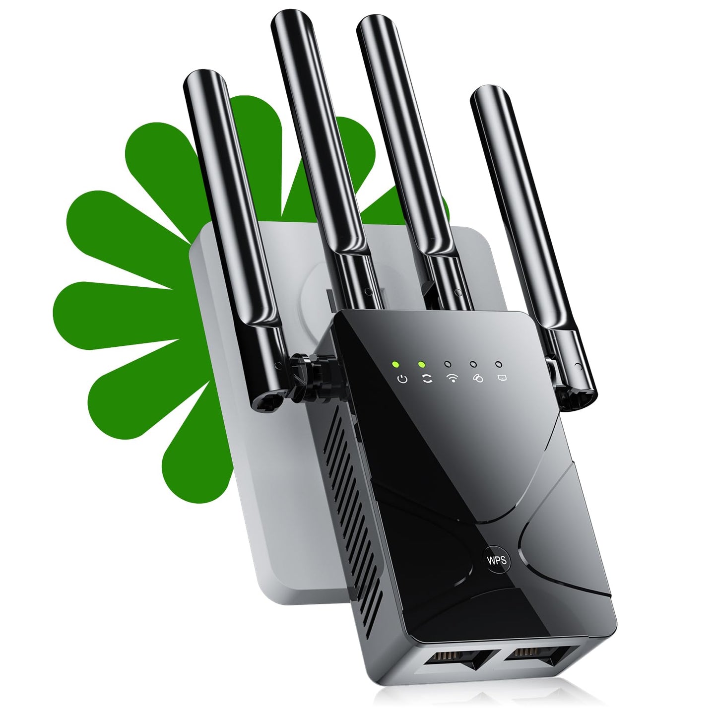 WiFi Extender Signal Booster, 15599 Sq.ft Long Range Internet Extender WiFi Booster, 6X Faster, Strongest Wireless Wi-Fi Repeater w/Ethernet Port