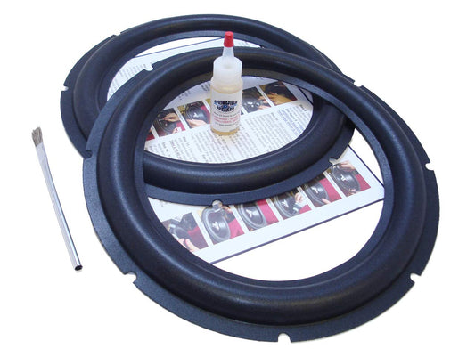 Springfield Speaker 12" Subwoofer Foam Surround Repair Kit - 2 Speaker Kit - Compatible with Rockford Fosgate Punch, HE2, RFP 3412 3812-12 Inch
