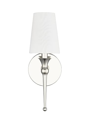ML Lighting 17101-PN 1-Light Wall Sconce in Polished Nickel Finish