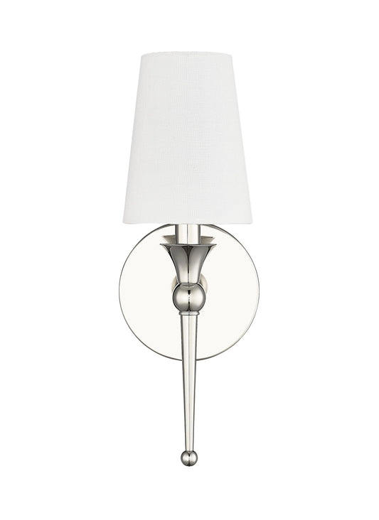ML Lighting 17101-PN 1-Light Wall Sconce in Polished Nickel Finish