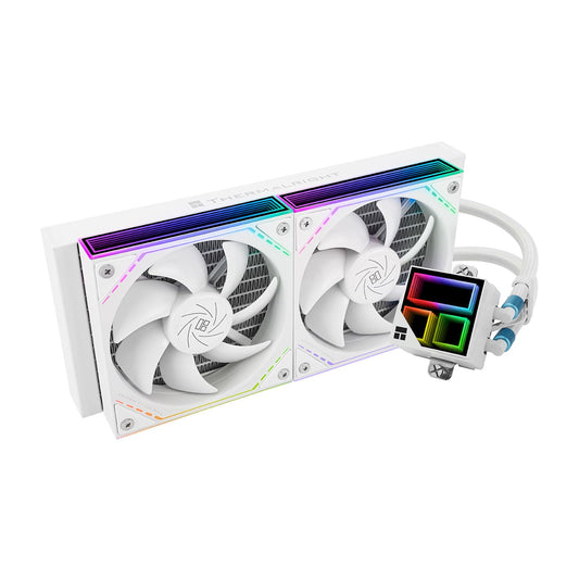 Thermalright Frozen Infinity 240 White Liquid CPU Cooler,Double PWM Fans with 2000RPM,Desktop CPU Aio Cooler,for AM4/AM5&Intel