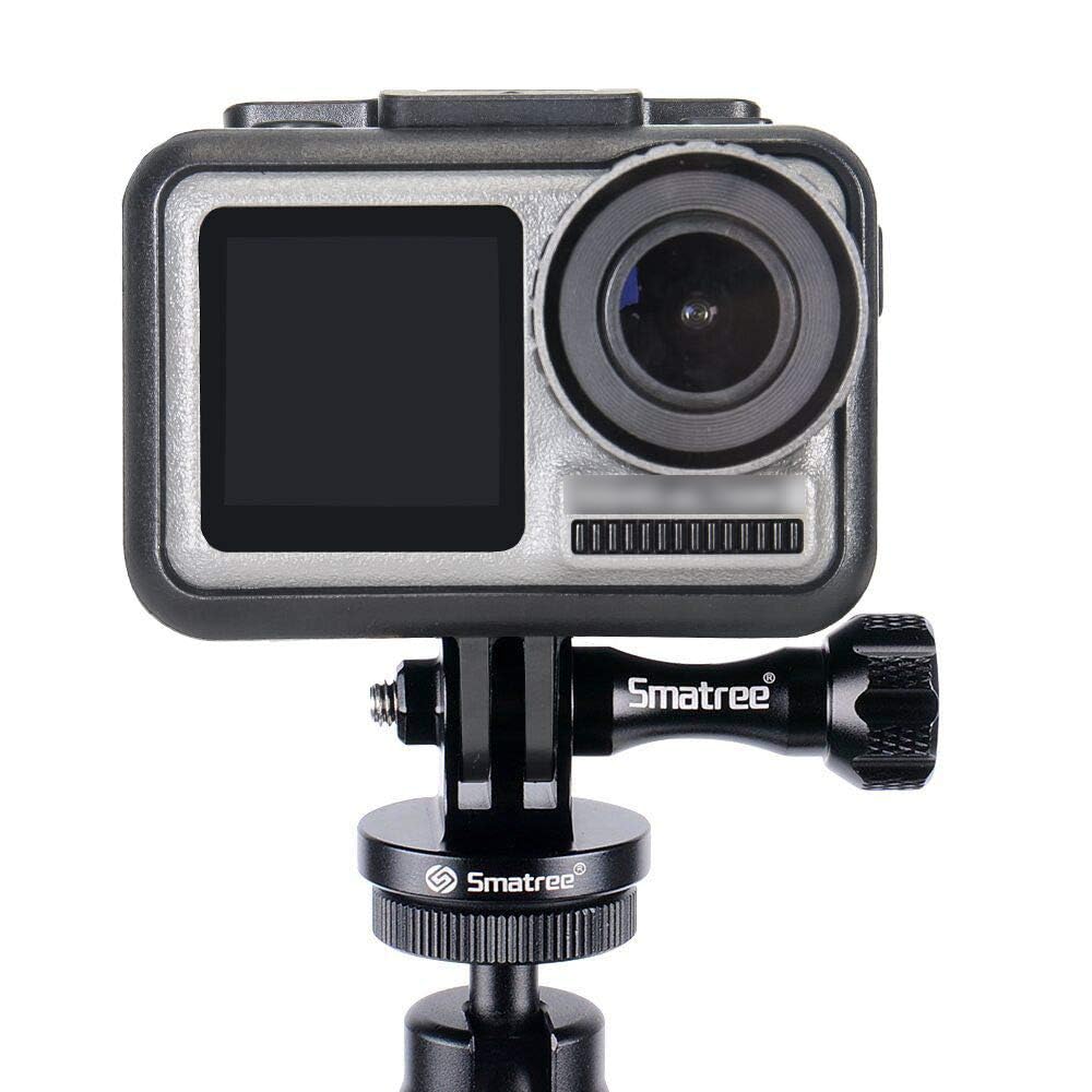 Smatree Aluminum Tripod Mount Adapter Compatible for Insta360 X5, Gopro Hero 13,12, 11, 10, 9, 8, 7, 6, 5, 4, 3+, 3, 2, 1 HD, Compatible with DJI OSMO