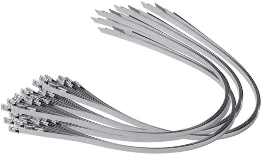 20" Supreme 316 Stainless Steel Cable Zip Ties, 150 lb, (100 Piece)