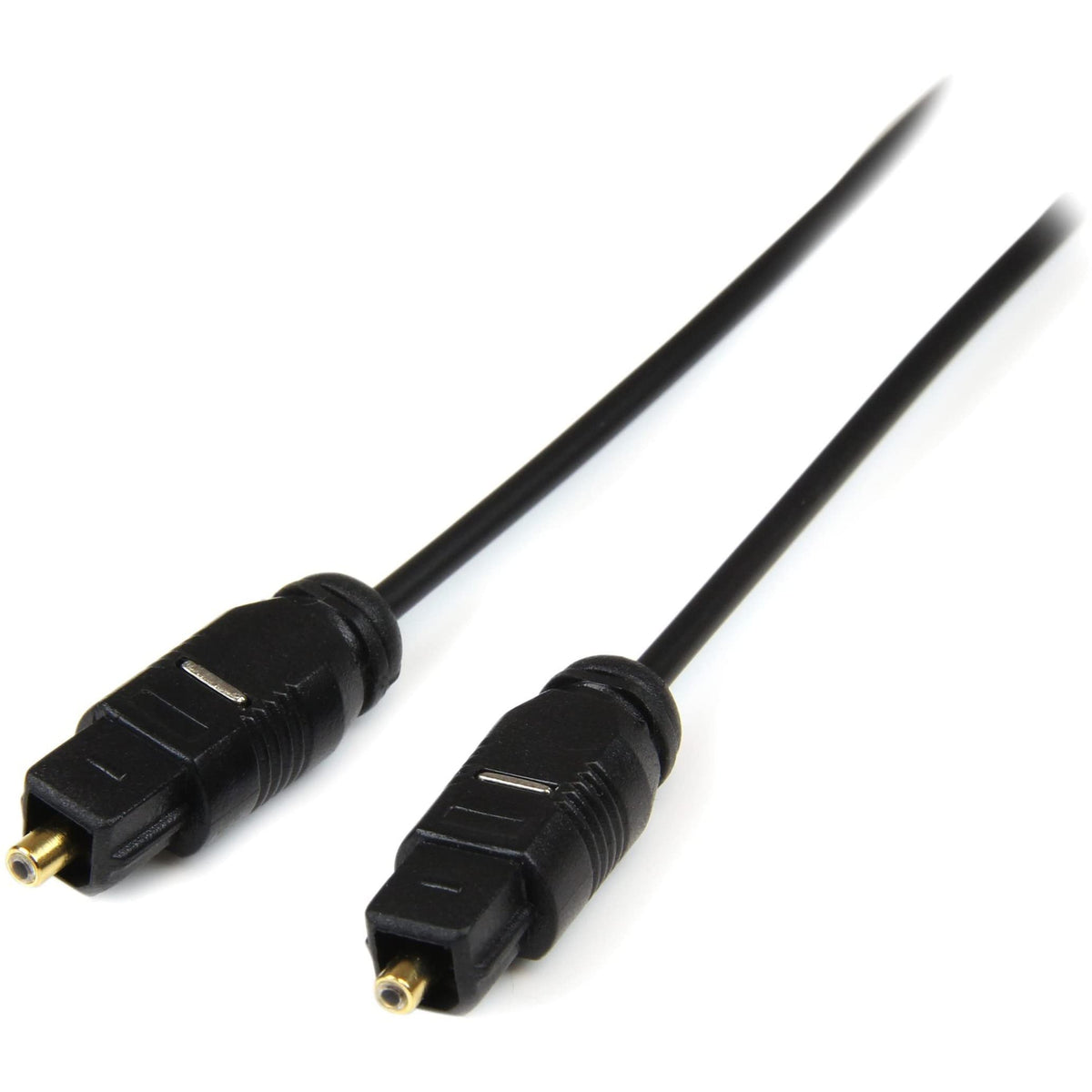 StarTech 3ft Ultra-Thin Digital Optical Audio Cable, Black (THINTOS3)