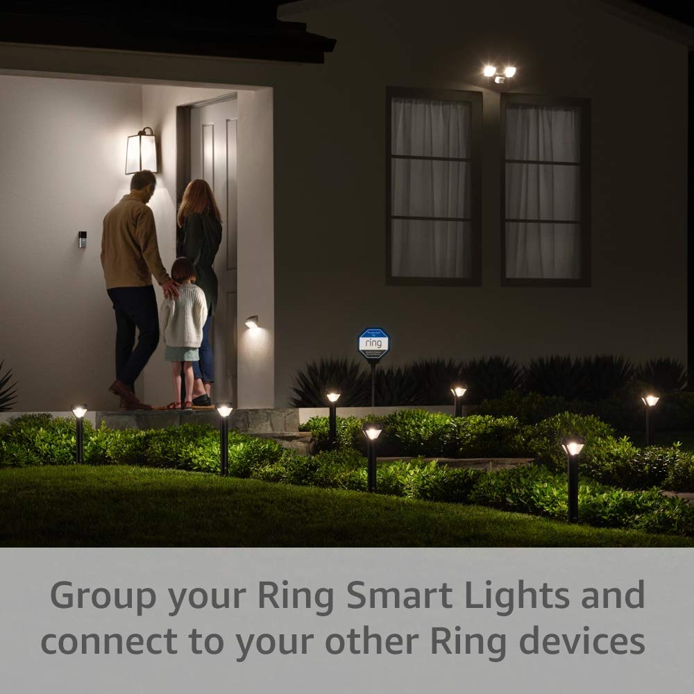 Ring Solar Steplight - Motion-activated steplight, bright LEDs, works with Amazon Sidewalk, Black