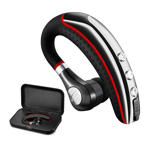 OPINAY Bluetooth Headset,Wireless v5.0 Business Bluetooth Earpiece in Ear Lightweight Sweatproof Earphones with Mic Work for Cell Phones