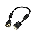 Monoprice 1.5ft SVGA Super VGA M/M Monitor Cable w/ ferrites (Gold Plated) (2 Pack)