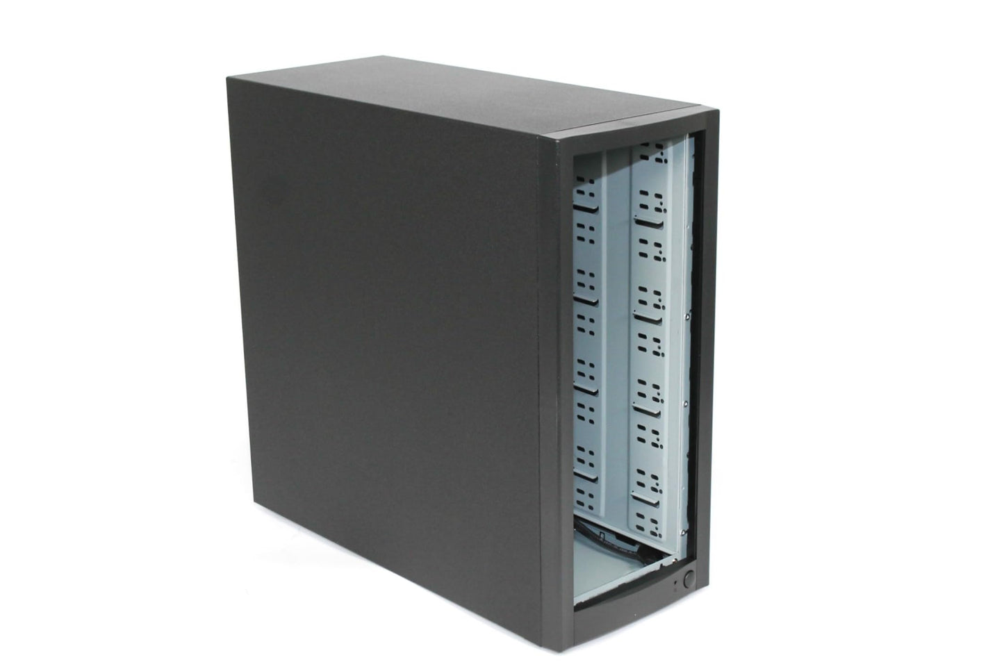 DupliM External 9-Bay Duplicator Case Enclosure Tower for DVD CD Blu-ray HDD USB - Includes 400-Watt UL Power Supply