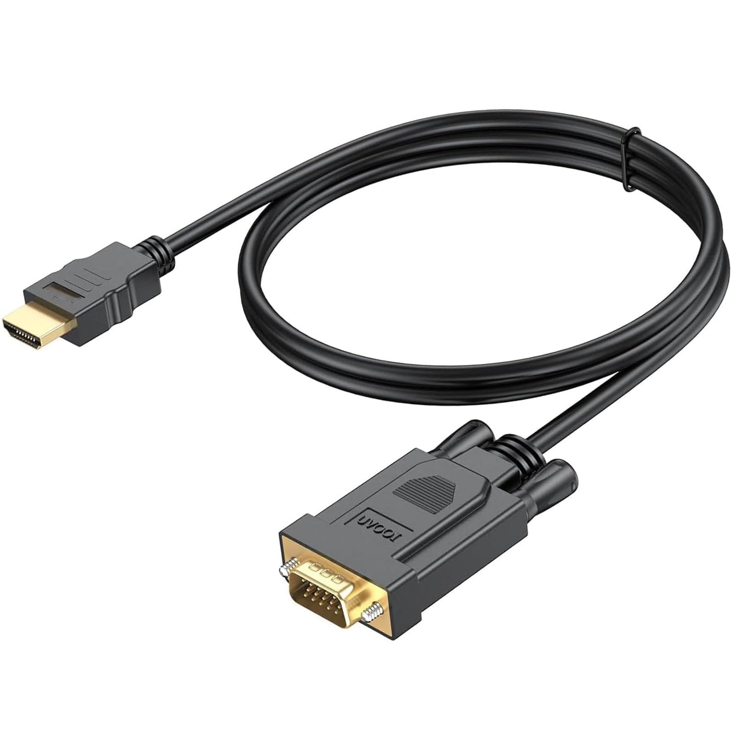 HDMI to VGA Cable 3FT, Computer HDMI to VGA Monitor Cord (Male to Male) Compatible for Raspberry Pi, Roku, Computer, Desktop, Laptop, PC, Monitor