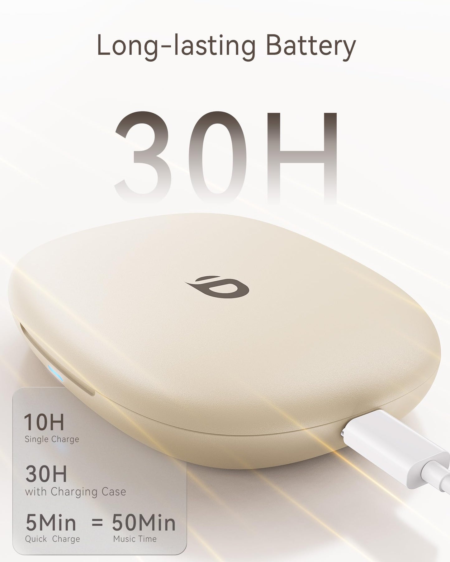 Open Ear Earbuds, True Wireless Open Ear Headphones with Earhooks, Air Conduction earphones, Touch Control, Dual Noise-Cancelling Mics, Up to 30…