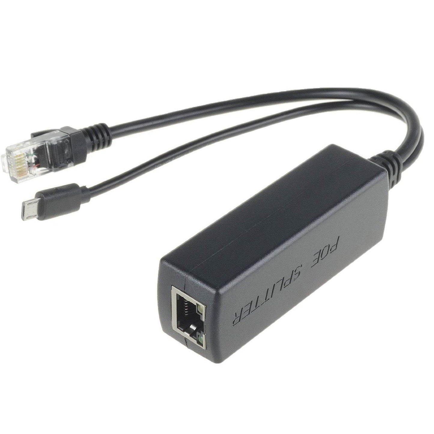 Ardest Active PoE Splitter IEEE802.3af Adapters Connector Power Over Ethernet 48V to 5V 2.4A Power Supply for Raspberry Pi 2 and RasPi Rasp Pi 3 Model