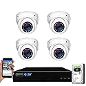 GW Security 8 Channel 4K NVR 8MP Smart AI Face Recognition Surveillance Security Camera System with 4 Super HD 8MP IP PoE Microphone Dome Security