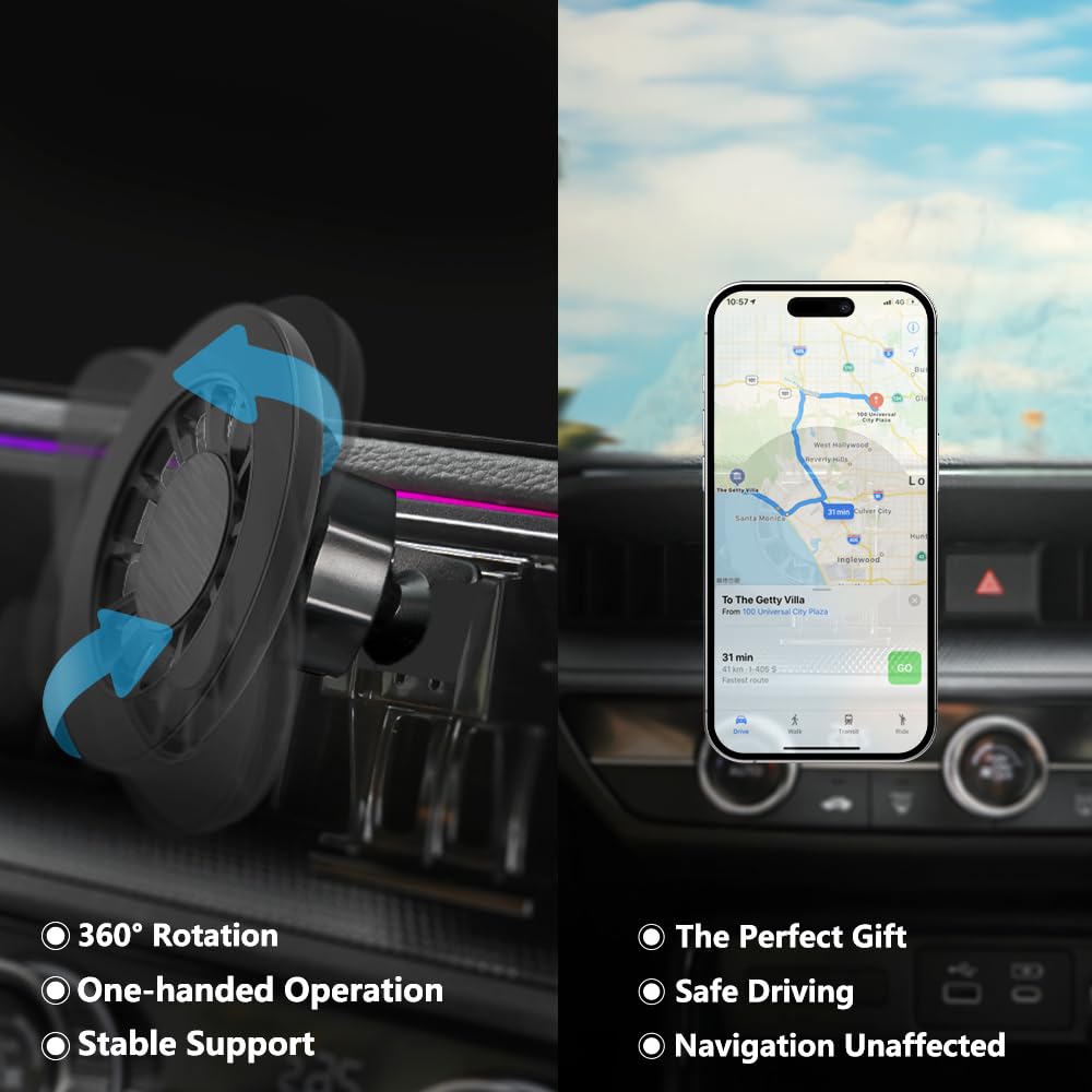 Zchan Car Phone Holder Mount for Honda CRV 2023-2026 Car Accessories Car Mount 360°Rotation for Car Phone Holder Magnetic Hands Free Compatible