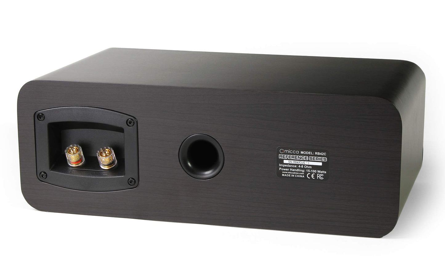 Micca RB42-C Premium Center Channel Bookshelf Speaker with Dual 4-Inch Woofers and Silk Tweeter, Clearer Dialogue for Home Theater Surround Sound