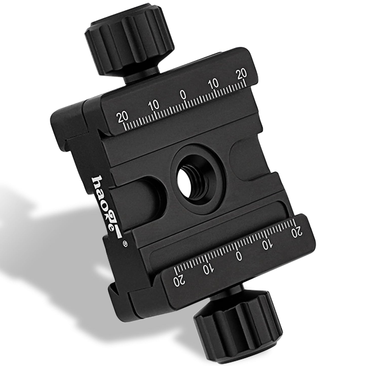 Haoge CP-50BII 50mm Subtend Double Dual Quick Release Clamp for Arca Swiss RRS Benro Rail Plate Nodal Slide
