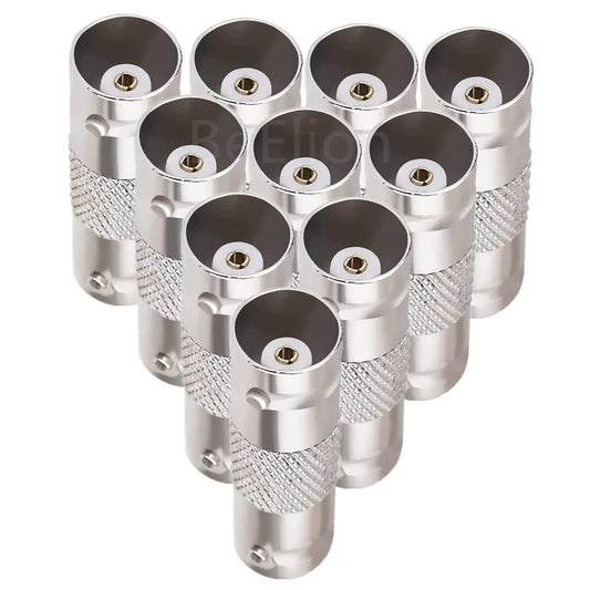 BeElion 10Pack BNC Female to BNC Female Jack Coupler Adaptor Connectors for Security CCTV DVR Camera System