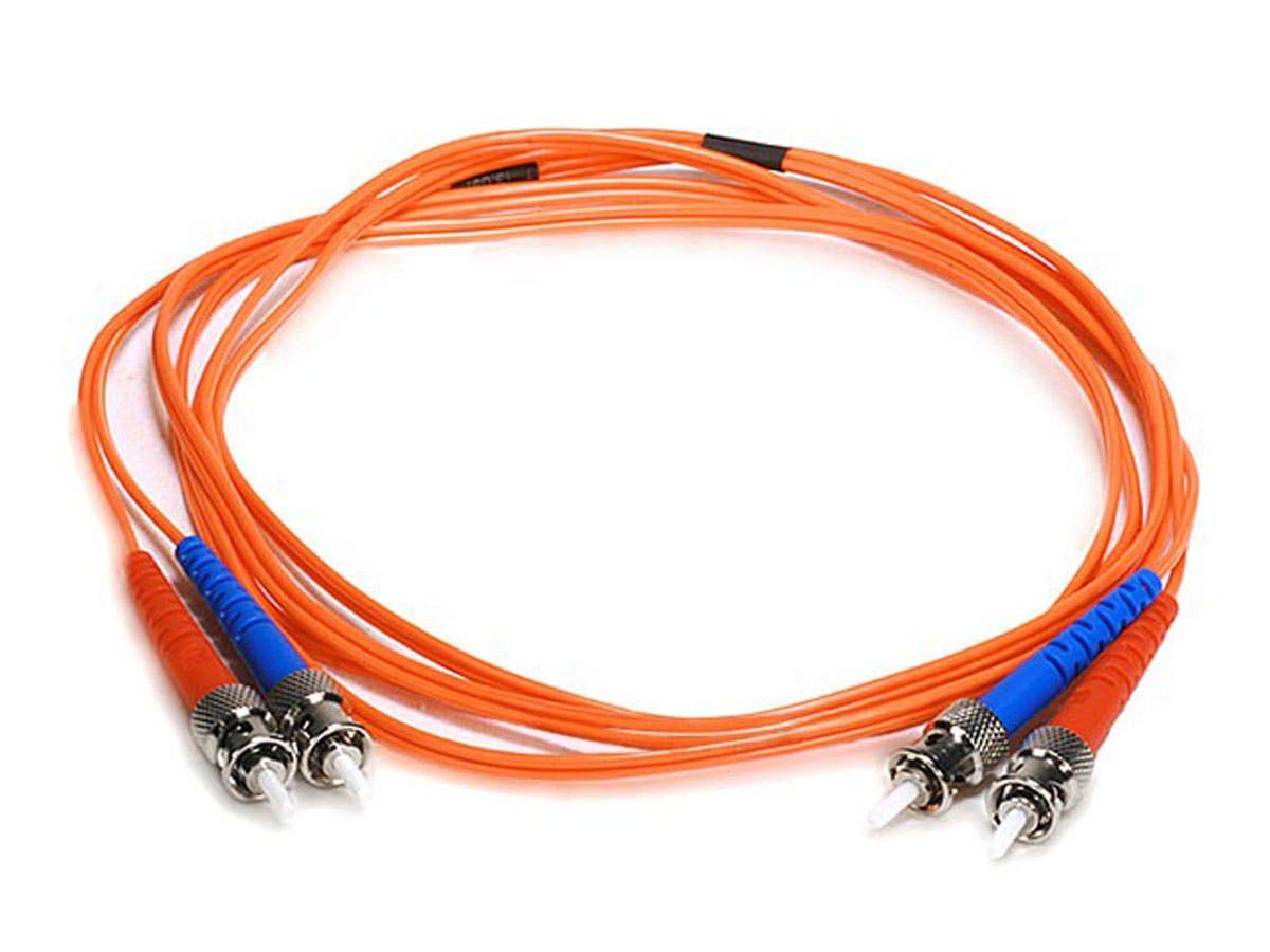 Monoprice Fiber Optic Cable, ST/ST, OM1, Multi Mode, Duplex - 2 meter (62.5/125 Type) - Orange
