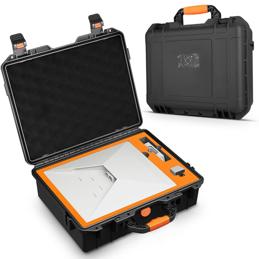 MONOJOY IP67 Waterproof Starlink Mini Case, Hard Carrying Case for Starlink Mini Dish with Precision Cut Foam, Shockproof Travel Bag for Camping, RV