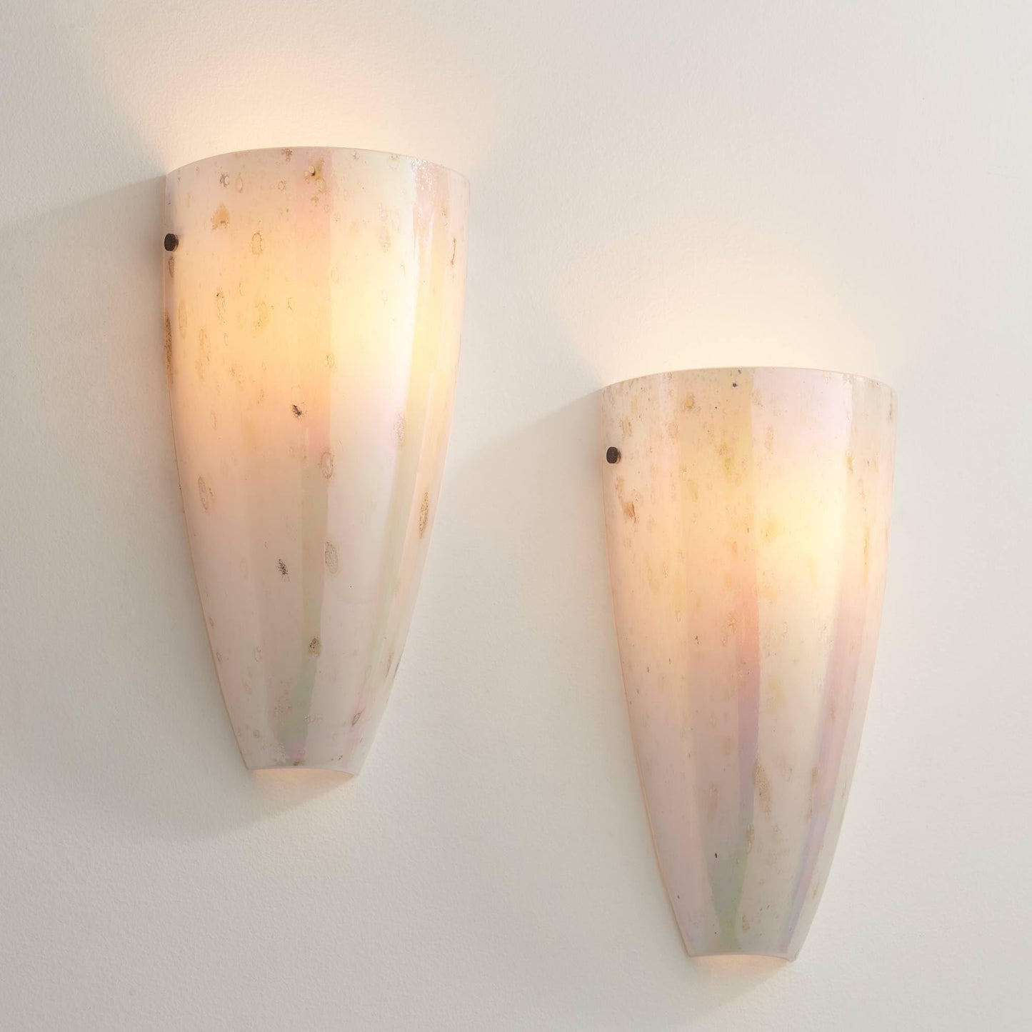 Possini Euro Design Emelle Modern Wall Light Sconces Set of 2 Bronze Metal Hardwired 7" Fixture Caramel Amber Handblown Art Glass for Bedroom Bathroom