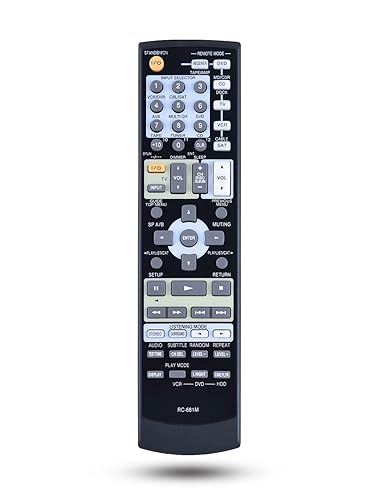 RC-681M Remote Control for Onkyo AV Receiver HT-R550 HT-R508 HT-R557 HT-R557 HT-SR750 HT-SP904 HT-SP904B HT-SR800 TX-SR505 TX-SR505E TX-SR505B