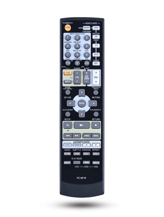 RC-681M Remote Control for Onkyo AV Receiver HT-R550 HT-R508 HT-R557 HT-R557 HT-SR750 HT-SP904 HT-SP904B HT-SR800 TX-SR505 TX-SR505E TX-SR505B