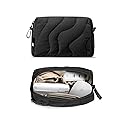 tomtoc Electronics Organizer Travel Case, Soft Puffy Organizer Bag Birthday Christmas Gifts Travel Essentials for Women Girls, Portable Accessory Tech