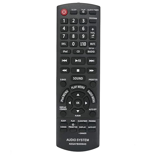 ECONTROLLY New Remote Control N2QAYB000640 for Panasonic Audio System SCHC25 SC-HC25