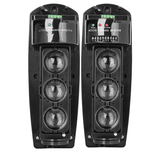 Triple Beam Alarm Photoelectric Infrared Led Detector Security System, Home Security Alarm Infrared Detector Sensor(-200)