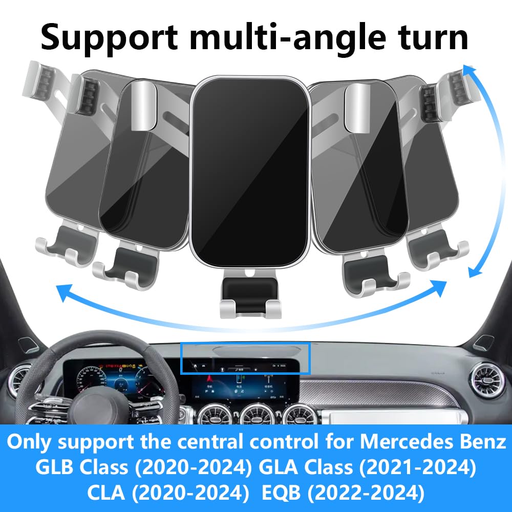 LUNQIN Car Phone Holder for Mercedes Benz CLA 2020-2025 and GLA 2021-2026 and GLB 2020-2026 and EQB 2022-2025 Auto Interior Accessories Best Cell