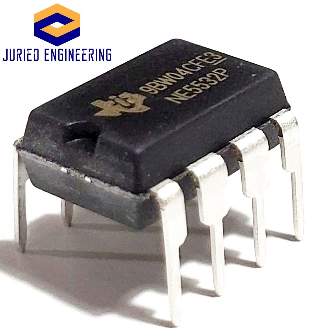 Juried Engineering NE5532P NE5532 Dual Low-Noise High-Speed Audio Operational Amplifier Op Amp Breadboard-Friendly IC DIP-8 (1 Piece)
