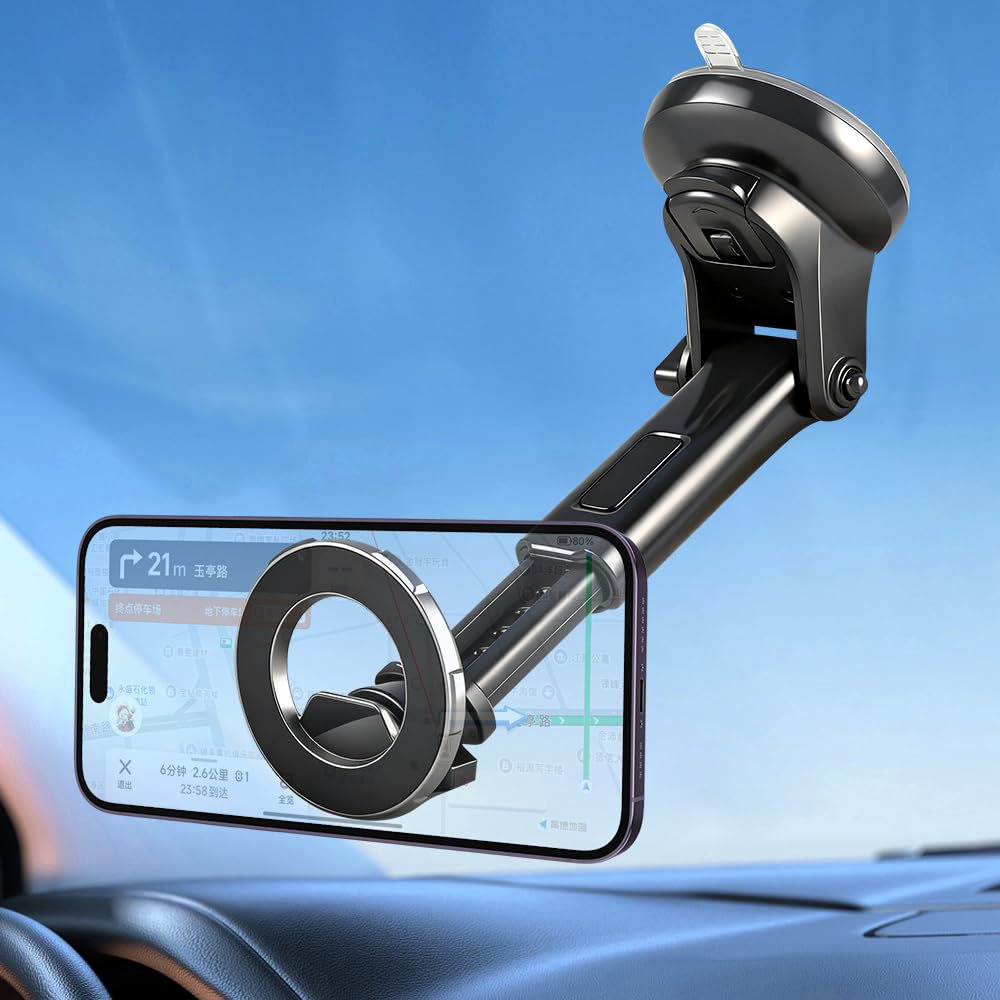 2026 Valentine's Day 3-in-1 Car phone holder?Windshield+AirVent+Dash?Car Phone mount [Strongest Suction & Stable Clamp Arm] 360° Adjustable cell phone