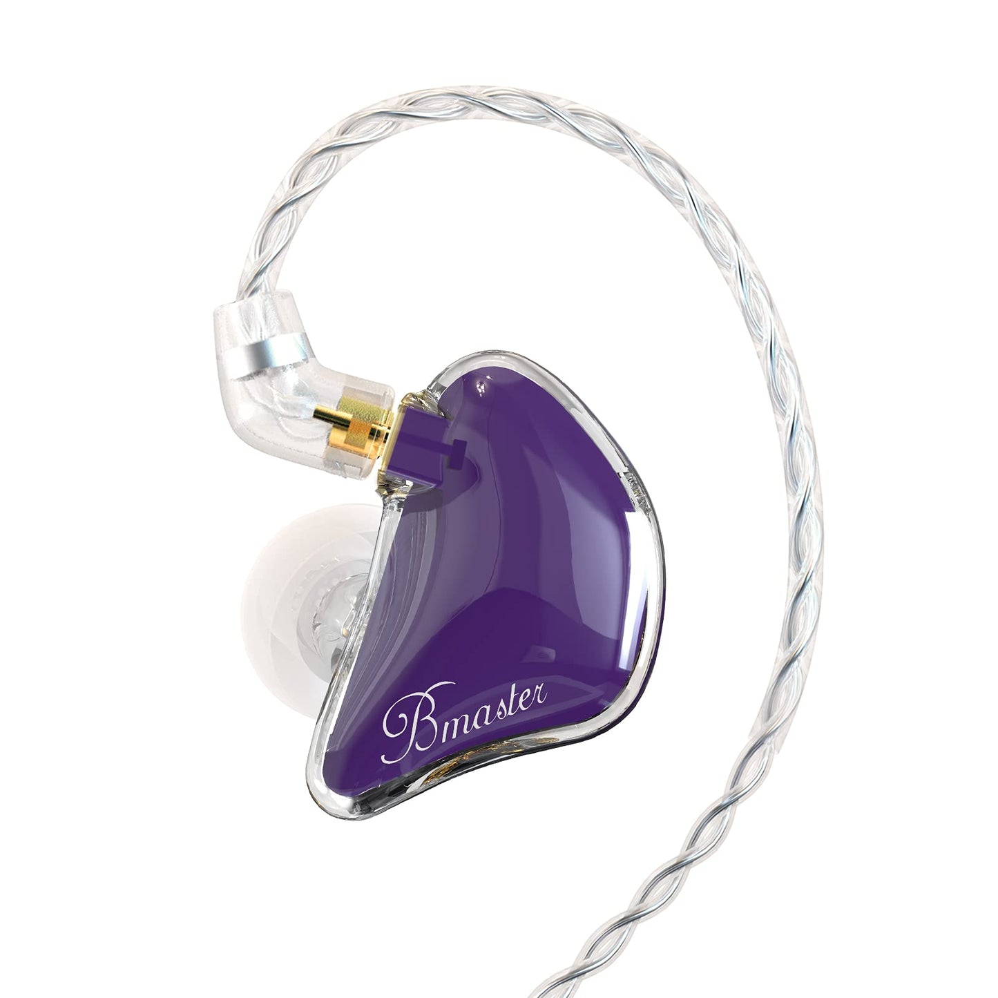 BASN Bmaster Triple Drivers in Ear Monitor Headphone with Two Detachable Cables Fit in Ear Suitable for Audio Engineer, Musician (Purple)