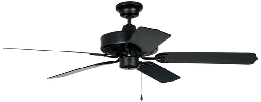 Litex WOD52MBK5P Cove Harbor - All Weather Rust Proof 52-Inch Ceiling Fan with Five Matte Black ABS Fan Blades