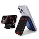 for MagSafe Wallet with Adjustable Stand,Stronger Magnetic Wallet for iPhone,3 Individual Card Slots Holder,Open ID Window,Vegan Leather RFID wallet