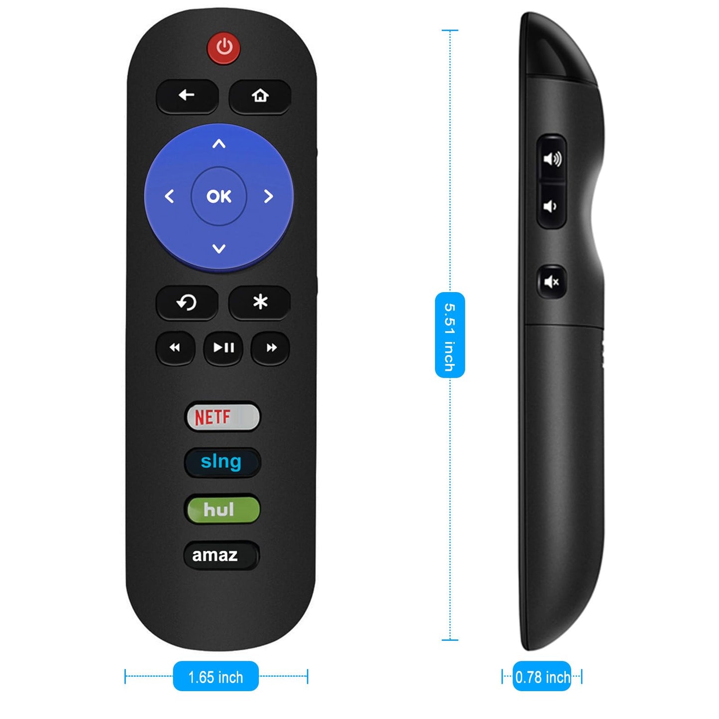 New Replace Remote Control fit for TCL Roku TV 43S431 43S433 50S433 65S405 43S425 55S425 32S327 49S515 55S531 65S423 85S435 49S303 43S515 49S405