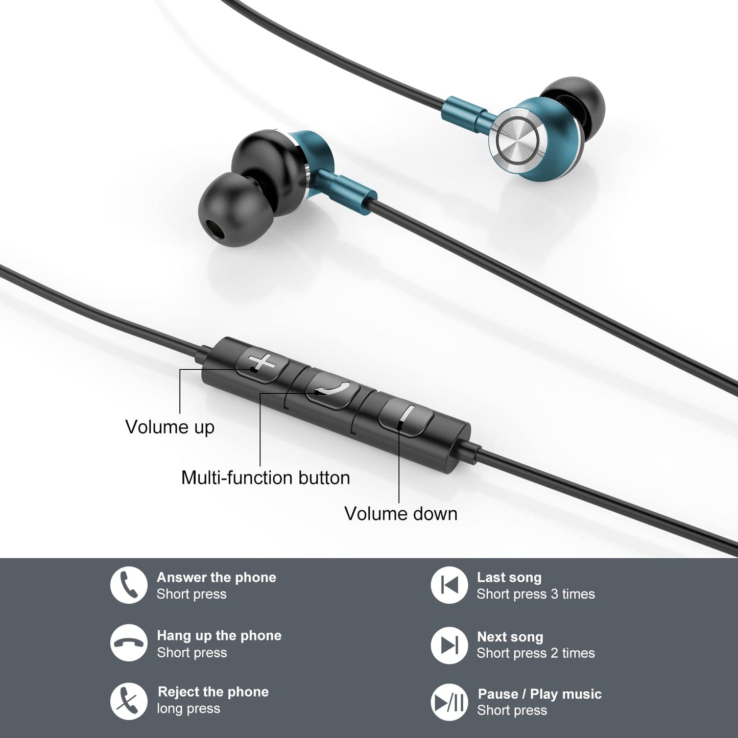 Rayhontech USB C Wired Earbuds, in Ear Earphones for Laptop PC with Microphone, Magnetic Noise Isolation Headset Compatible for iPhone 16 15 Pro Max…