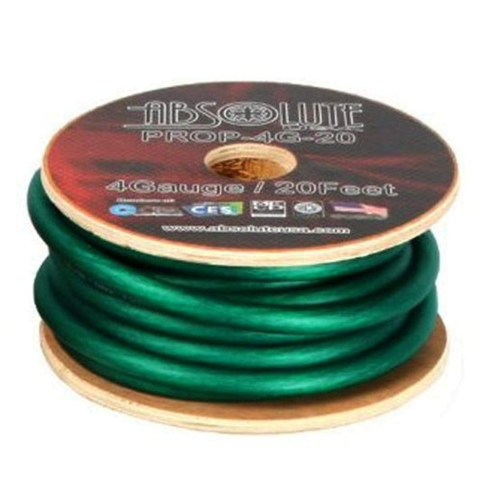 Absolute PROP2G20GN 20 Feet 2 Gauge Ultra Flexible Green Power Cable