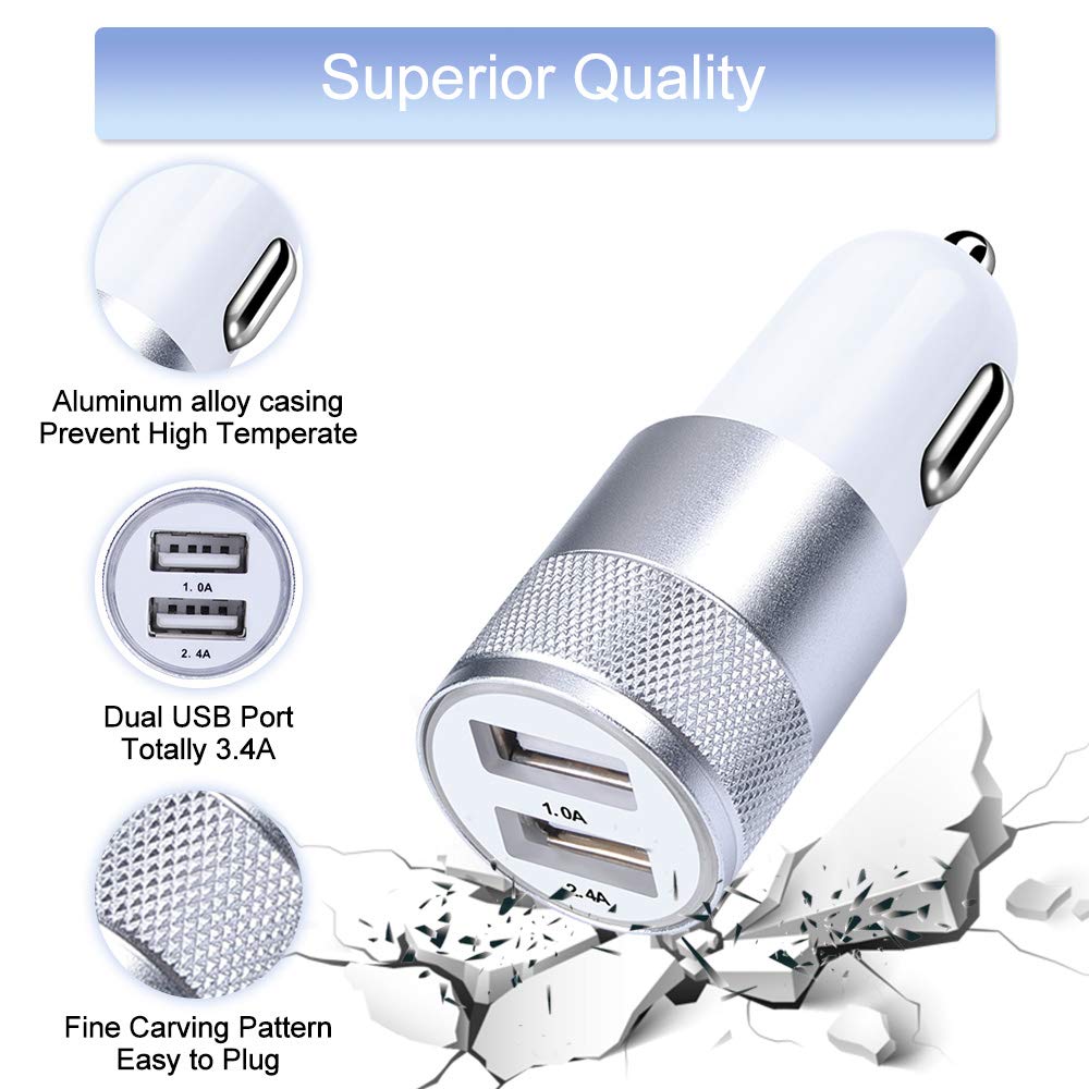 Fast USB C Charger, Powerful QC 3.0 Charger+Car Charger Adapter+6ft USB Type C Cable for Samsung Galaxy S24 Ultra/S24+/S23 FE Ultra/S22/S21/S20,A16