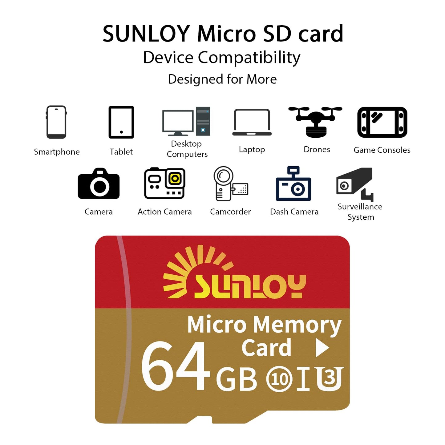SD2Vita 6.0 PS Vita Memory Card Adapter with 64GB Micro SD Card, High Speed microSDHC UHS-I Flash Memory Card with PSV Micro SD Card Adapter for PSV