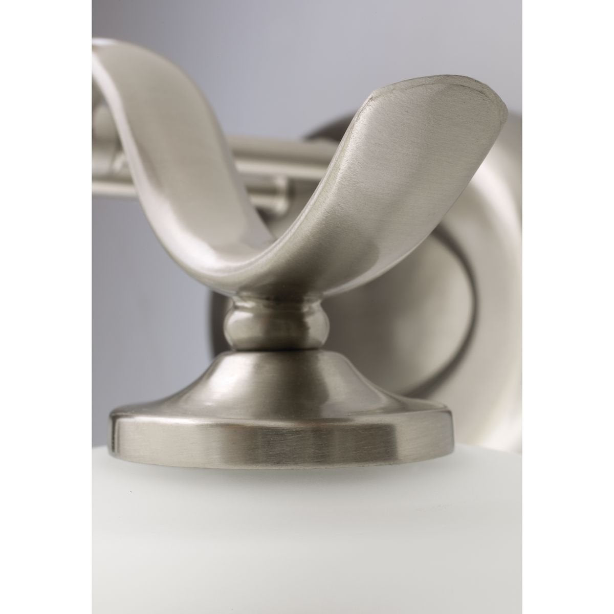 Progress Lighting P2018-09 Inspire Collection Etched Glass Traditional Bath Vanity Light, 1-Light, Brushed Nickel