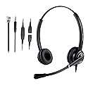 MAIRDI Phone Headset with Microphone Noise Canceling, RJ9 Headset for Landline Deskphone Call Center, Office Headset for Yealink