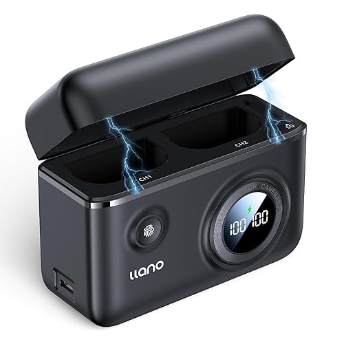 llano LP-E6NH LP-E6P Camera Battery 18W Fast Dual USB C Charger, Compatible with Canon EOS R5, R6 Mark II, R6 Mark III,5D 6D 7D Mark II III IV, 60D