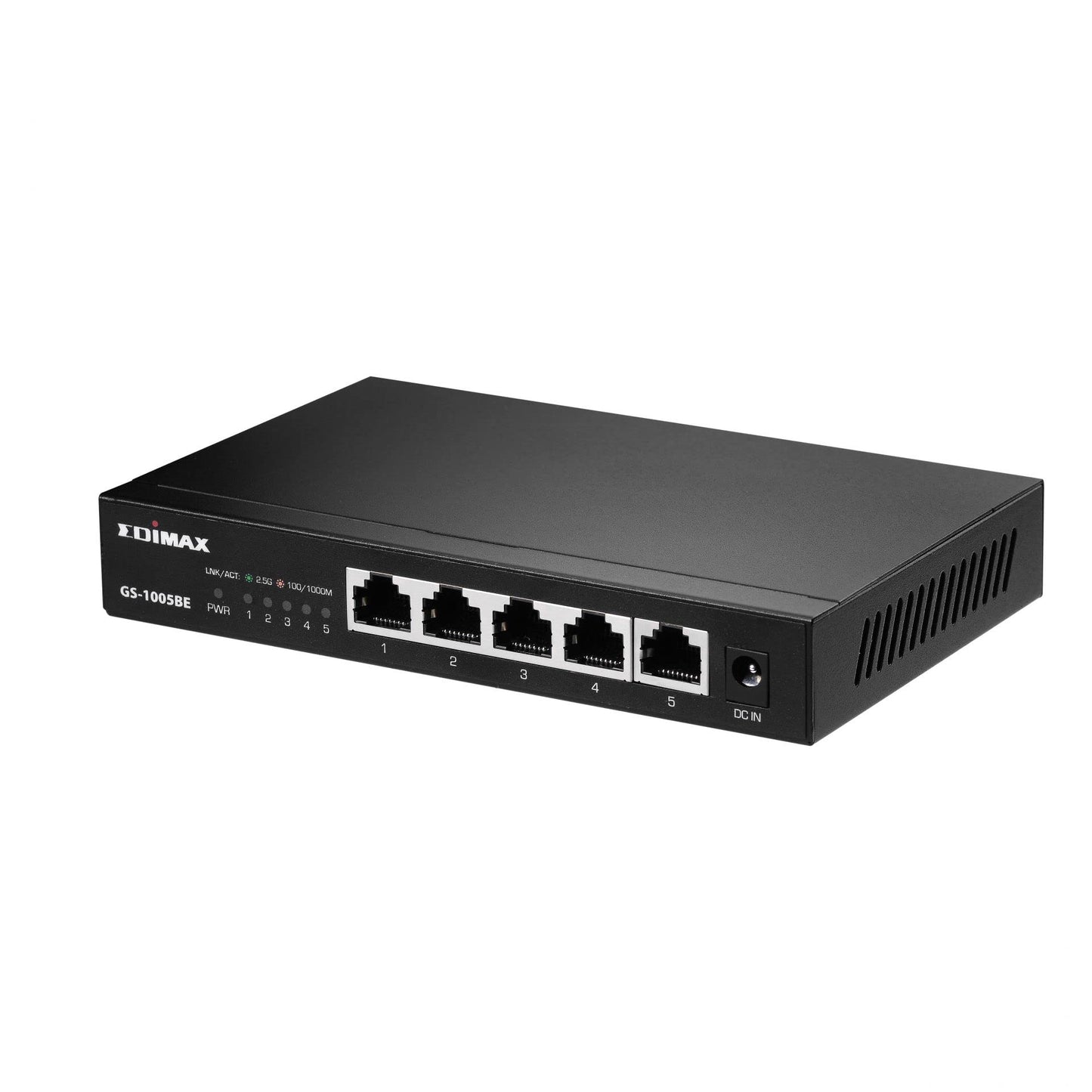 EDiMAX 2.5Gbps Ethernet 5-Port Switch. 2500/1000/100Mbps. Metal Chassis, Wall-mountable, Designed for NAS and workstations, Works with CAT5E