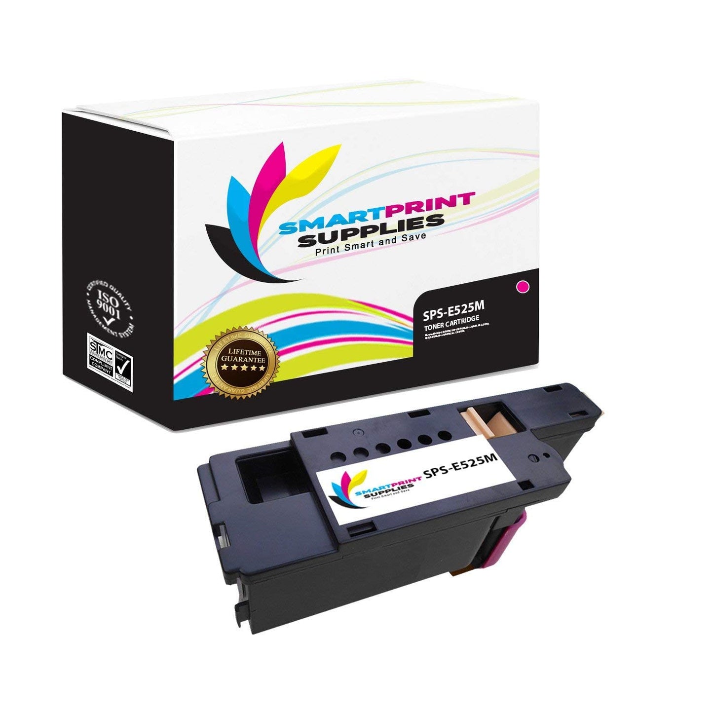 Smart Print Supplies Compatible Toner Cartridge Replacement for Dell E525W Printers (Black, Cyan, Magenta, Yellow) - 4 Pack