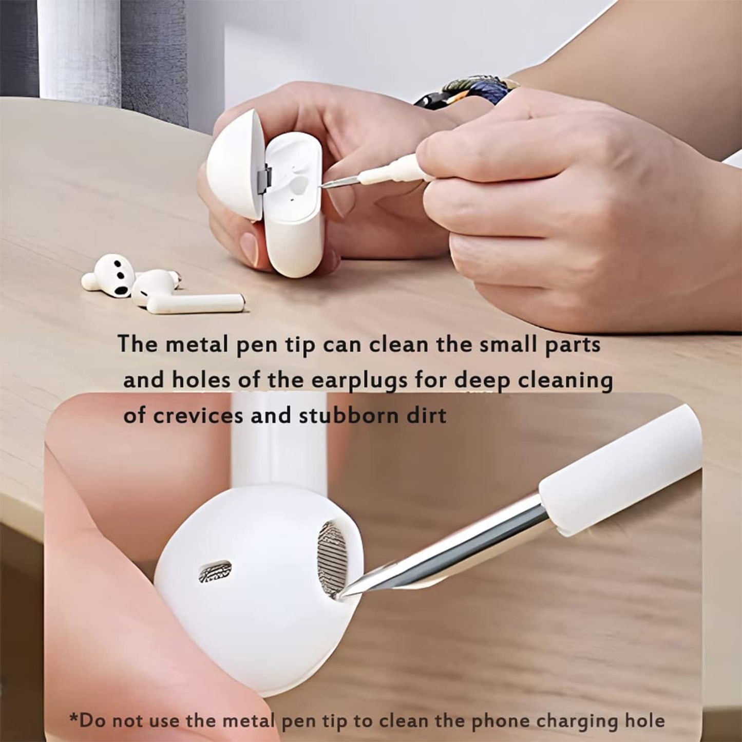 Bluetooth Earbuds Cleaning Pen,Cleaner Kit for Airpods Pro,Earbud Cleaning Kit,Multifunction Headphone Cleaning Pen Tool with Soft Brush Suitable